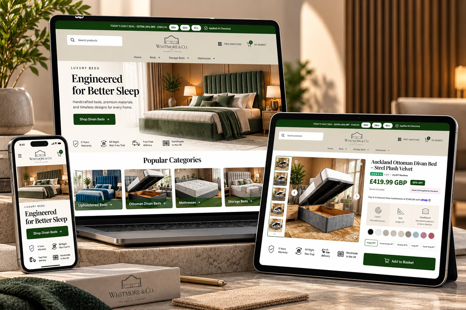 Whitmore & Co. – Custom Shopify E-Commerce Store