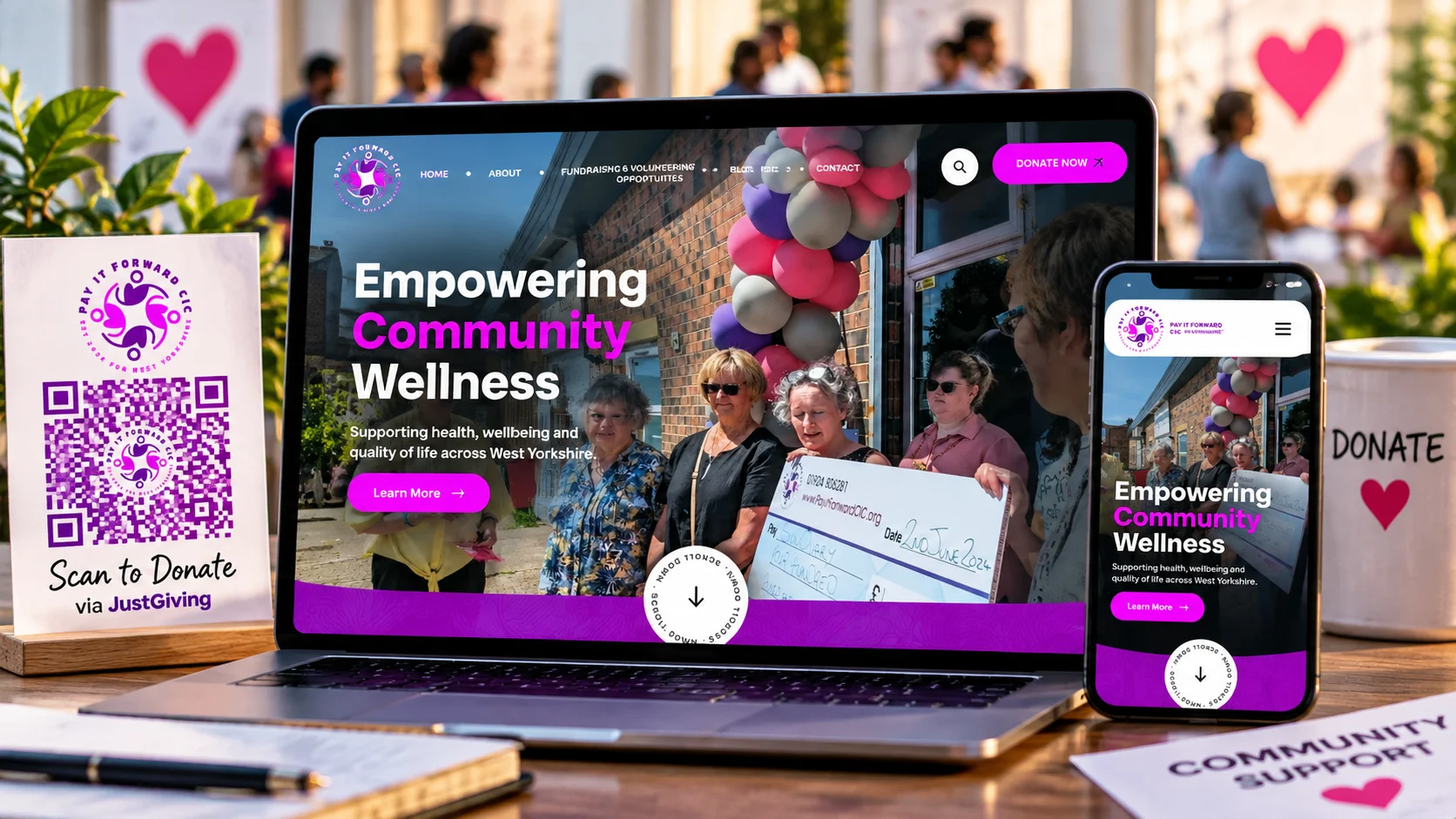 Pay It Forward CIC – Community & Wellness Website